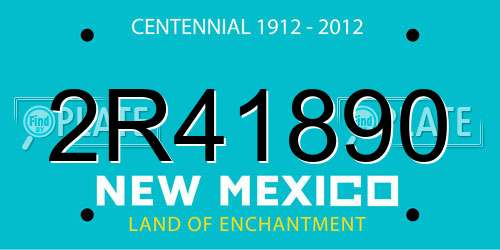 2R41890 New Mexico License Plate