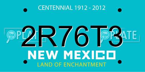 2R76T3 New Mexico License Plate