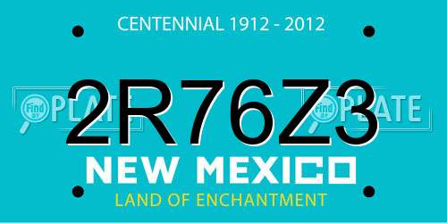 2R76Z3 New Mexico License Plate