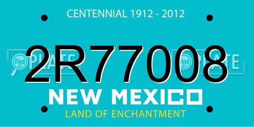 2R77008 New Mexico License Plate