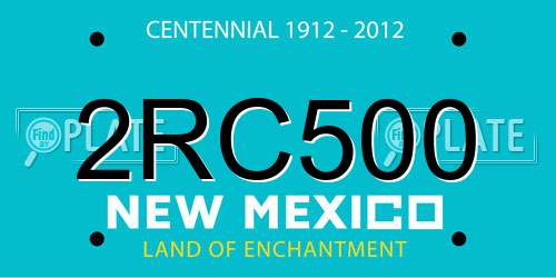2RC500 New Mexico License Plate