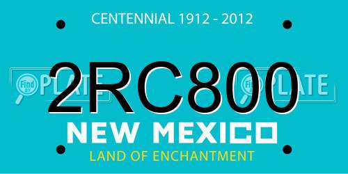2RC800 New Mexico License Plate