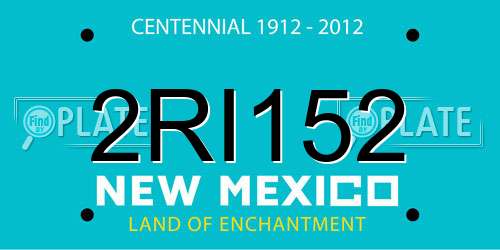 2RI152 New Mexico License Plate