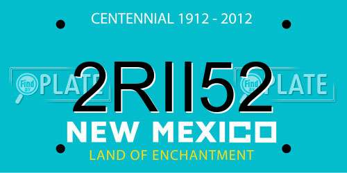 2RII52 New Mexico License Plate