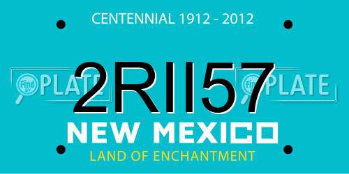 2RII57 New Mexico License Plate