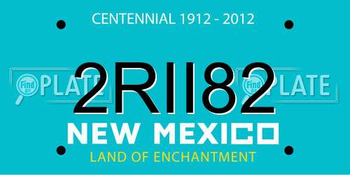 2RII82 New Mexico License Plate