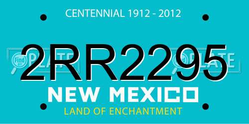 2RR2295 New Mexico License Plate
