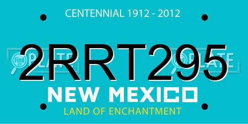 2RRT295 New Mexico License Plate