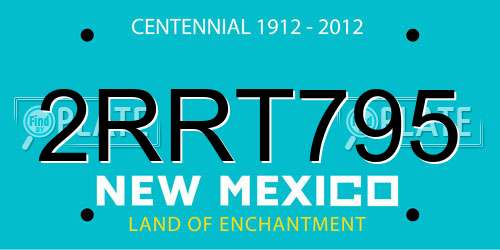 2RRT795 New Mexico License Plate