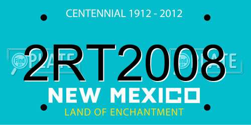2RT2008 New Mexico License Plate