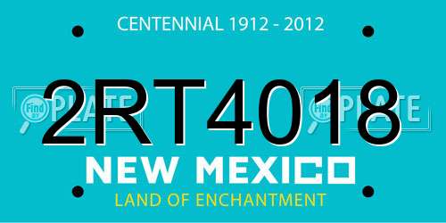 2RT4018 New Mexico License Plate