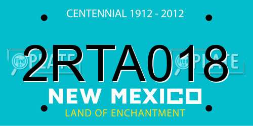 2RTA018 New Mexico License Plate