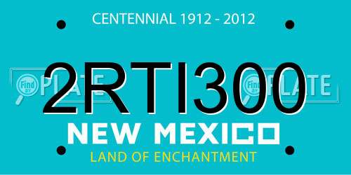 2RTI300 New Mexico License Plate