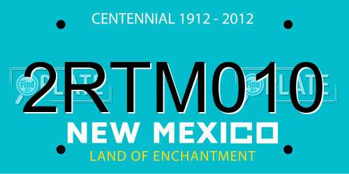 2RTM010 New Mexico License Plate