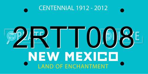 2RTT008 New Mexico License Plate