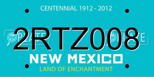 2RTZ008 New Mexico License Plate
