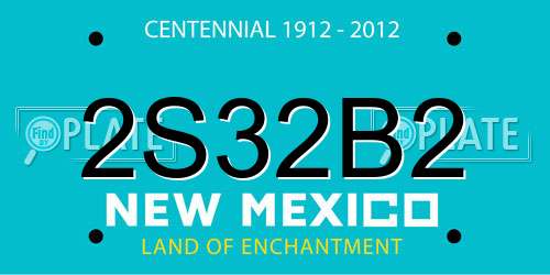 2S32B2 New Mexico License Plate
