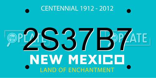 2S37B7 New Mexico License Plate