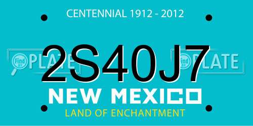 2S40J7 New Mexico License Plate