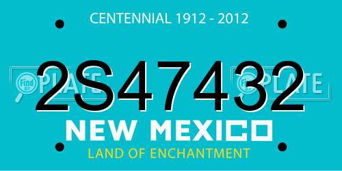 2S47432 New Mexico License Plate