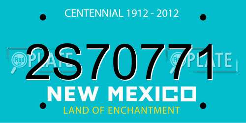 2S70771 New Mexico License Plate