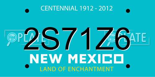 2S71Z6 New Mexico License Plate