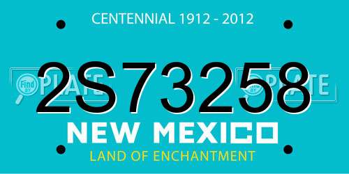 2S73258 New Mexico License Plate