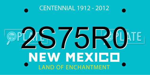 2S75R0 New Mexico License Plate