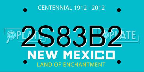 2S83B2 New Mexico License Plate