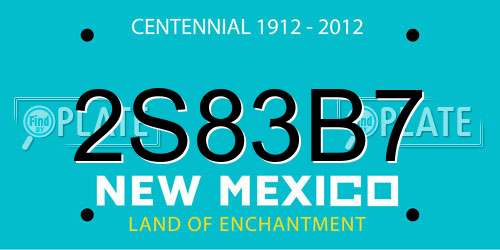 2S83B7 New Mexico License Plate