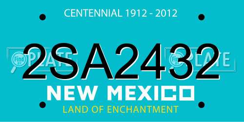 2SA2432 New Mexico License Plate