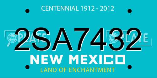 2SA7432 New Mexico License Plate