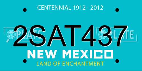 2SAT437 New Mexico License Plate