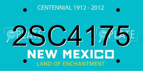 2SC4175 New Mexico License Plate