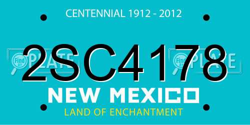 2SC4178 New Mexico License Plate