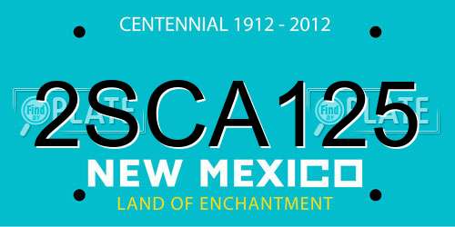 2SCA125 New Mexico License Plate