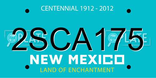 2SCA175 New Mexico License Plate