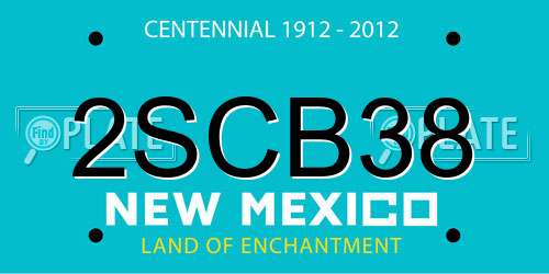 2SCB38 New Mexico License Plate