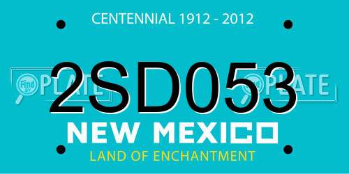 2SD053 New Mexico License Plate