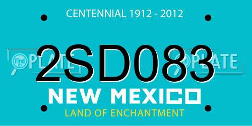 2SD083 New Mexico License Plate