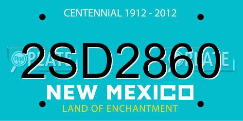 2SD2860 New Mexico License Plate