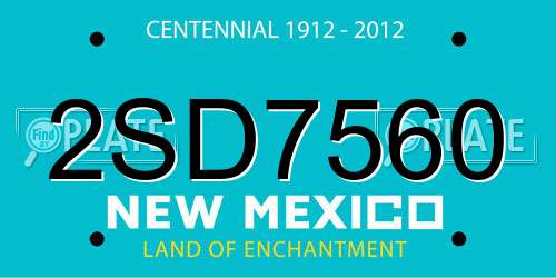 2SD7560 New Mexico License Plate