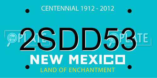 2SDD53 New Mexico License Plate