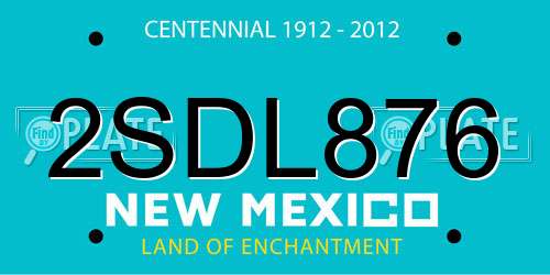 2SDL876 New Mexico License Plate