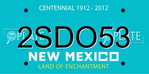 2SDO53 New Mexico License Plate