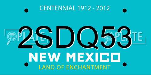 2SDQ53 New Mexico License Plate