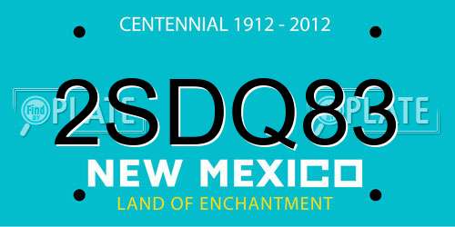 2SDQ83 New Mexico License Plate