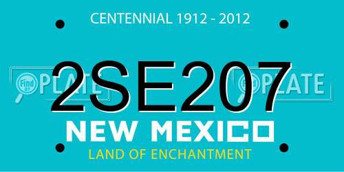 2SE207 New Mexico License Plate