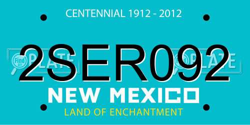 2SER092 New Mexico License Plate