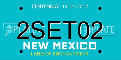 2SET02 New Mexico License Plate